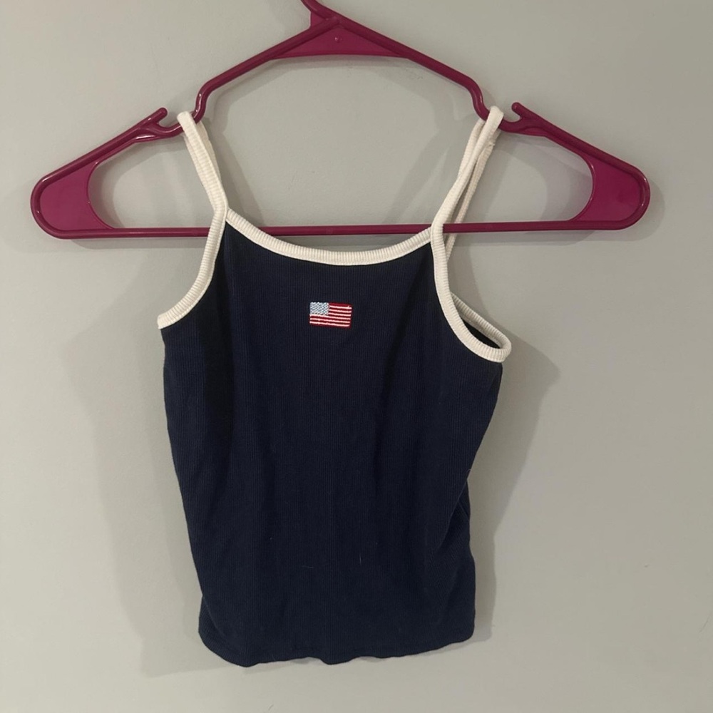 Art Class Blue Fitted Crop Camisole
